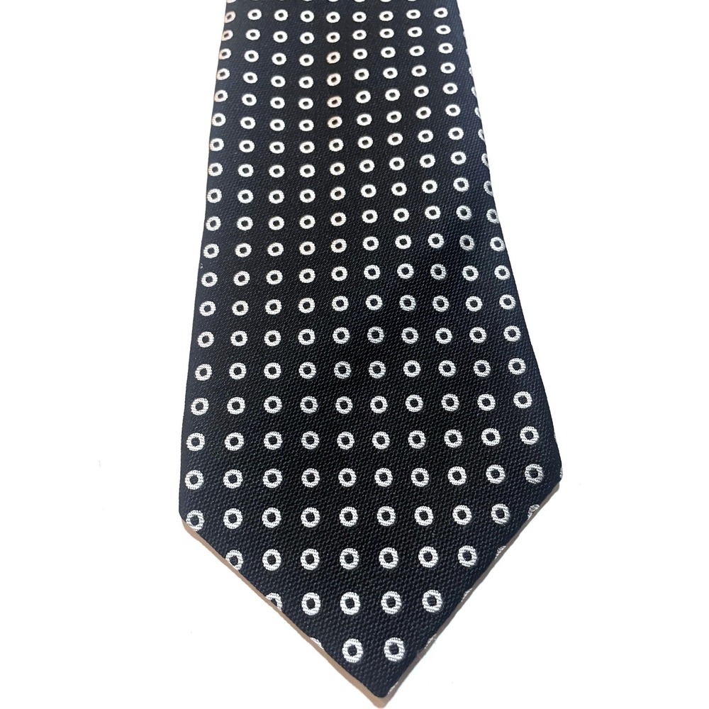 Polo Ralph Lauren Necktie Silk Geometric Circle Old Money Corporate Business Tie